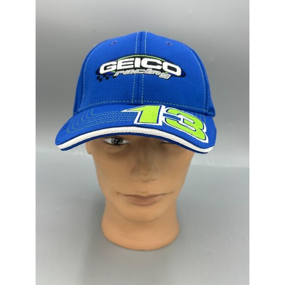 Geico Racing Casey Mears Hat Blue Adjustable Baseball Cap # 13 Motorsports - Picture 2 of 8
